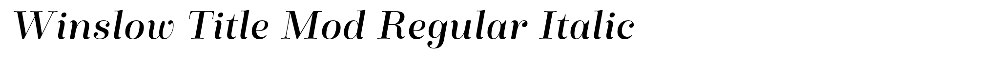 Winslow Title Mod Regular Italic image